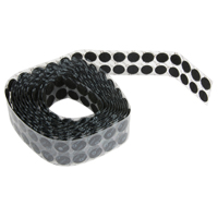 Attaches en jeton, Boucle et crochet, 3/4" dia., Adh&eacute;sif, Noir We Share Industrial Supply
