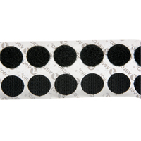 Attaches en jeton, Boucle et crochet, 3/4" dia., Adh&eacute;sif, Noir We Share Industrial Supply