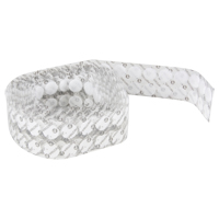 Attaches en jeton, Boucle et crochet, 3/4" dia., Adh&eacute;sif, Blanc We Share Industrial Supply