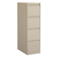 Classeur vertical, Acier, 4 tiroirs, 15-1/7" la x 25" p x 52" h, Beige We Share Industrial Supply