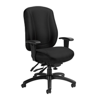Chaise Overtime &agrave; dos &eacute;lev&eacute;, Tissu, Noir, Capacit&eacute; 300 lb We Share Industrial Supply