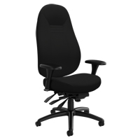 Chaise confortable &agrave; dos &eacute;lev&eacute;, Polyester, Noir, Capacit&eacute; 300 lb We Share Industrial Supply