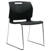 Chaise, Plastique, Hauteur 32-1/2", Capacit&eacute; 300 lb, Noir We Share Industrial Supply