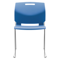 Chaise, Plastique, Hauteur 32-1/2", Capacit&eacute; 300 lb, Bleu We Share Industrial Supply