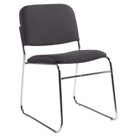 Chaise sans accoudoirs, Tissu, Hauteur 30", Capacit&eacute; 200 lb, Noir We Share Industrial Supply