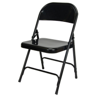 Chaise pliante, Acier, Noir, Capacit&eacute; 300 lb We Share Industrial Supply