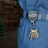 Porte-cl&eacute;s autor&eacute;tractable robuste Super48, Polycarbonate, C&acirc;ble 48", Fixation Agrafe de ceinture We Share Industrial Supply