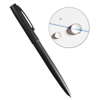 Stylo en m&eacute;tal &agrave; l'&eacute;preuve des intemp&eacute;ries, Bleu, 0,8 mm, R&eacute;tractable We Share Industrial Supply