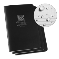 All-Weather Notebook, Soft Cover, Black, 48 Pages, 4-5/8" W x 7" L We Share Industrial Supply