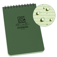 Pocket Top-Spiral Notebook, Soft Cover, Green, 100 Pages, 4" W x 6" L We Share Industrial Supply