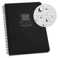 Side-Spiral Notebook, Soft Cover, Black, 64 Pages, 4-5/8" W x 7" L We Share Industrial Supply