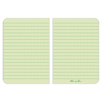 Livre m&eacute;mo, Couverture souple, Vert, 112 Pages, 3-1/2" , 5"  We Share Industrial Supply