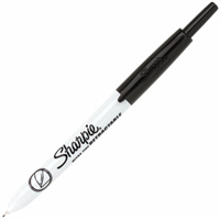 Retractable Permanent Marker, Black, Ultra Fine Tip We Share Industrial Supply