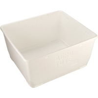 Food Storage Container, Plastic, 108 gal. Capacity, White We Share Industrial Supply