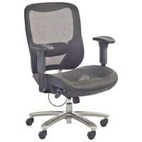 Chaise &eacute;conomique pour personnes de taille forte ou grandes, Mailles, Noir, Capacit&eacute; 450 lb We Share Industrial Supply