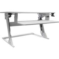 Poste de travail assis-debout Goya, Mod&egrave;le de bureau, 21" h x 35-2/5" la x 24" p, Blanc We Share Industrial Supply