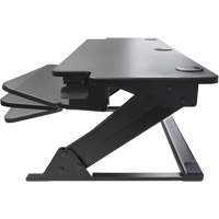 Poste de travail assis-debout Goya, Mod&egrave;le de bureau, 20" h x 42" la x 16" p, Noir We Share Industrial Supply