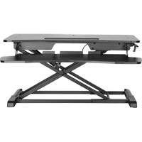 Poste de travail assis-debout Goya, Mod&egrave;le de bureau, 22" h x 31-1/2" la x 24" p, Noir We Share Industrial Supply