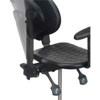 Heavy-Duty Ergonomic Stool with Adjustable Arm Rests, Stationary, Adjustable Height, 250 lbs. Capacity We Share Industrial Supply