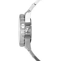 Grande montre automatique de plong&eacute;e avec feuille d'&eacute;rable gris et bracelet en acier inoxydable, Num&eacute;rique, &agrave; piles, 41 mm, Argent We Share Industrial Supply