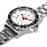 Tr&egrave;s grande montre automatique &eacute;dition arctique avec jour/date avec bracelet en acier inoxydable, Num&eacute;rique, &agrave; piles, 46 mm, Argent We Share Industrial Supply