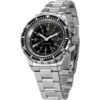 Grande montre automatique de plong&eacute;e avec feuille d'&eacute;rable gris et bracelet en acier inoxydable, Num&eacute;rique, &agrave; piles, 41 mm, Argent We Share Industrial Supply