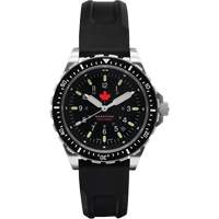 Tr&egrave;s grande montre &agrave; quartz pour plongeur avec feuille d'&eacute;rable rouge, Num&eacute;rique, &agrave; piles, 46 mm, Noir We Share Industrial Supply
