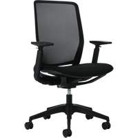 Chaise &agrave; dossier haut avec basculement synchronis&eacute; robuste Kody, Mailles, Noir, Capacit&eacute; 300 lb We Share Industrial Supply