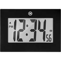 Horloge &agrave; grand cadre, Num&eacute;rique, &agrave; piles, 9" la x 1" p x 6,5" h, Noir We Share Industrial Supply