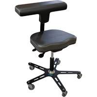 Chaise ergonomique industrielle VEGA-T, Mobile, Ajustable Hauteur, Capacit&eacute; 280 lb We Share Industrial Supply