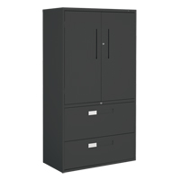 Armoire Multi-Stor, Acier, 3 Tablettes, 65-1/4" h x 36" la x 18" P, Noir We Share Industrial Supply