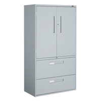 Armoire Multi-Stor, Acier, 3 Tablettes, 65-1/4" h x 36" la x 18" P, Gris We Share Industrial Supply