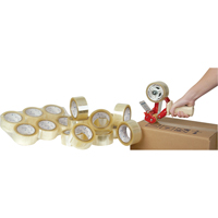 Box Sealing Tape, Hot Melt Adhesive, 1.6 mils, 50 mm (2") x 100 m (328') We Share Industrial Supply