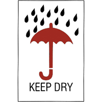 &eacute;tiquettes pour traitement sp&eacute;cial Keep Dry, 6" lo x 4" la, Rouge/blanc We Share Industrial Supply
