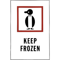 &eacute;tiquettes pour traitement sp&eacute;cial Keep Frozen, 6" lo x 4" la, Rouge/blanc We Share Industrial Supply