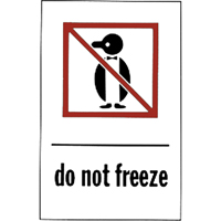 &eacute;tiquettes pour traitement sp&eacute;cial Do Not Freeze, 6" lo x 4" la, Rouge/blanc We Share Industrial Supply