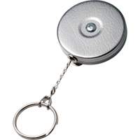 Porte-cl&eacute;s autor&eacute;tractable de s&eacute;rie Original, Chrome, C&acirc;ble 24", Fixation Agrafe de ceinture We Share Industrial Supply