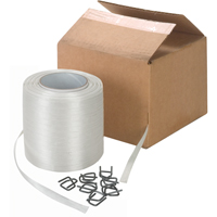 Feuillard en cordon li&eacute;, Polyester, 1/2" la x 750' lo We Share Industrial Supply