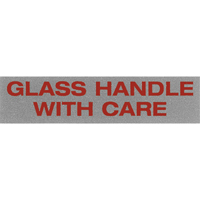 &eacute;tiquettes pour traitement sp&eacute;cial Glass Handle with Care, 5" lo x 2" la, Noir/rouge We Share Industrial Supply