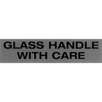 &eacute;tiquettes pour traitement sp&eacute;cial Glass Handle with Care, 5" lo x 2" la, Noir/rouge We Share Industrial Supply