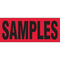 &eacute;tiquettes pour traitement sp&eacute;cial Samples, 5" lo x 2" la, Noir/rouge We Share Industrial Supply