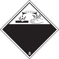 &eacute;tiquettes d'exp&eacute;dition TMD, Classe 8, Corrosifs, Vinyle We Share Industrial Supply