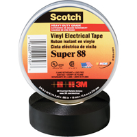 Scotch&reg; Super 88 Tape, 19 mm (3/4") x 20.1 m (66'), Black, 8.5 mils We Share Industrial Supply