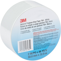 Ruban en vinyle &agrave; usage g&eacute;n&eacute;ral 764, 48 mm (2") la x 32,9 m (108') lo, Blanc We Share Industrial Supply