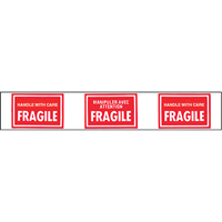 Pre-Printed Message Tapes, 1-7/8" W, White on Red We Share Industrial Supply