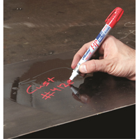 Marqueur pour surfaces huileuses Paint-Riter +, Liquide, Rouge We Share Industrial Supply