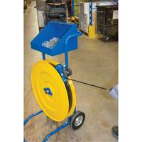 Strapping Dispenser, Polyester/Steel/Polypropylene Straps, 16"/8" Core Dia., 3"/8"/6" Roll Width We Share Industrial Supply