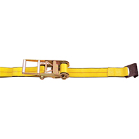 Tendeurs d'arrimage &agrave; cliquet, Crochet plat, 3" , 30' , Charge d'utilisation max. 5400 lb (2450 kg) We Share Industrial Supply