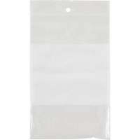 White Block Poly Bags, Reclosable, 6" x 4", 2 mils We Share Industrial Supply