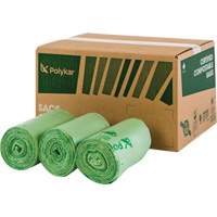 Sacs certifi&eacute;s compostables, R&eacute;gulier, 60" lo x 48" la, Transparent, Capacit&eacute; de 245 L (65 gal.) We Share Industrial Supply